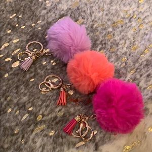 Pompom Keychain/ Purse Accessory